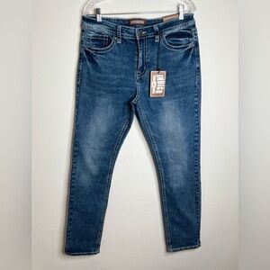 Indigo Wisdom Mens Jeans 34x30 Straight Fit Blue New